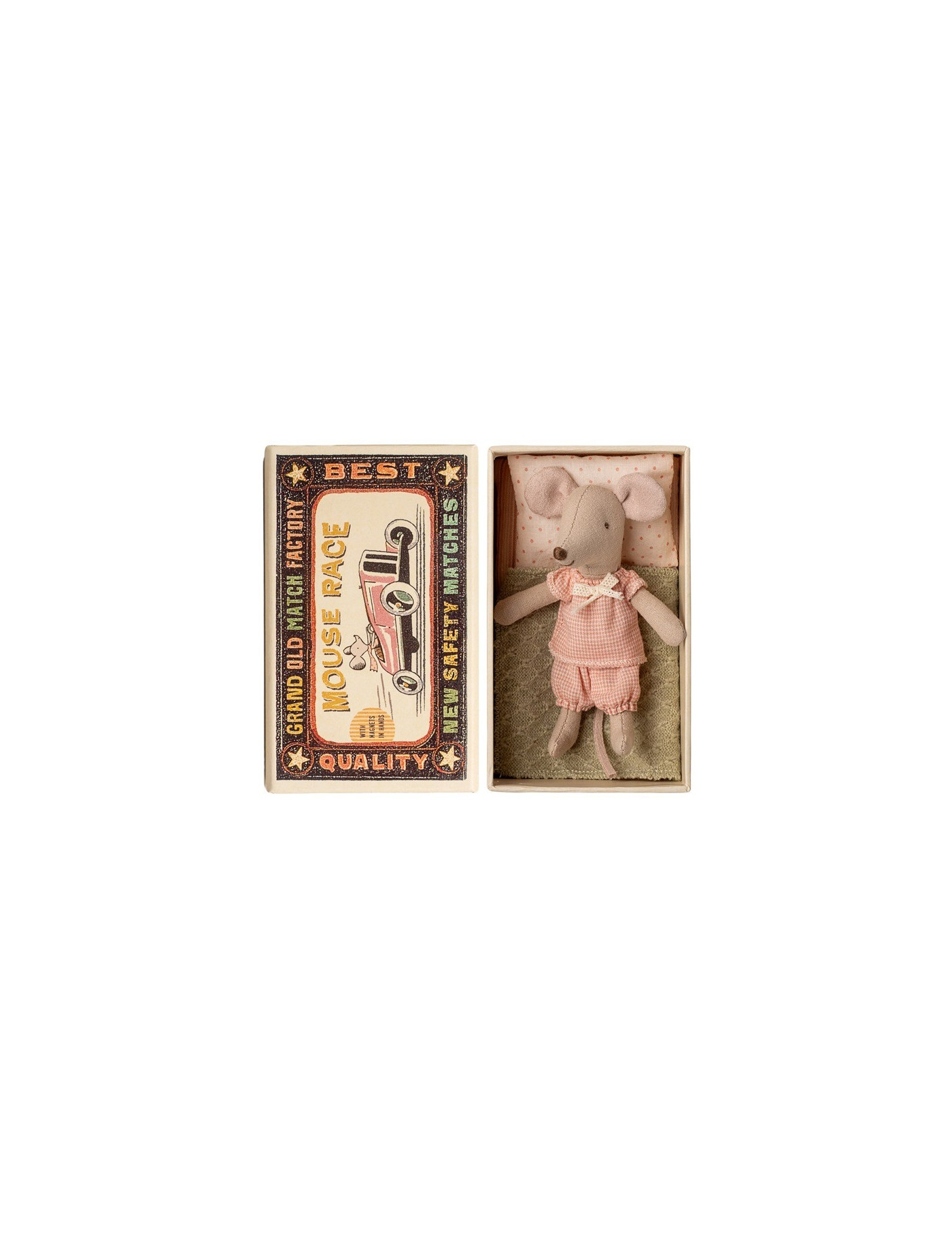 Little Sister Mouse in Matchbox – myszka Maileg w pudełku zapałek Little Sister Mouse in Matchbox – myszka Maileg w pudełku zapałek