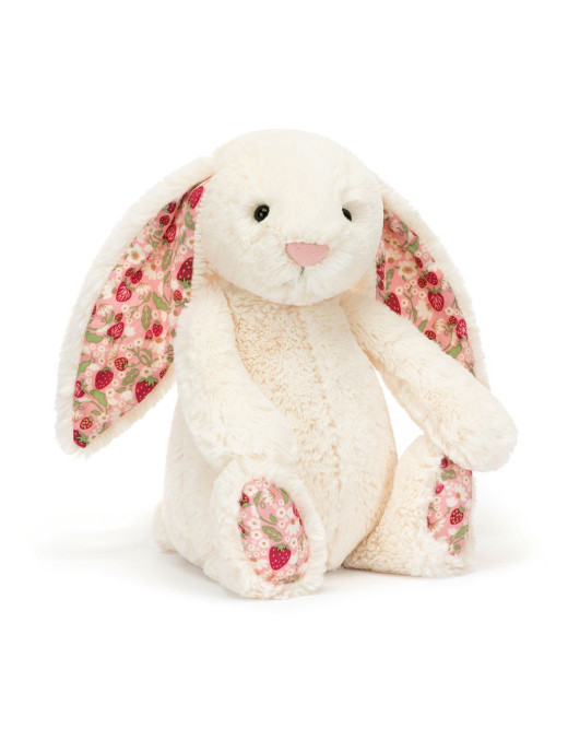 Króliczek z Kwiecistymi Uszami Kremowy „Berry” 31 cm JellyCat