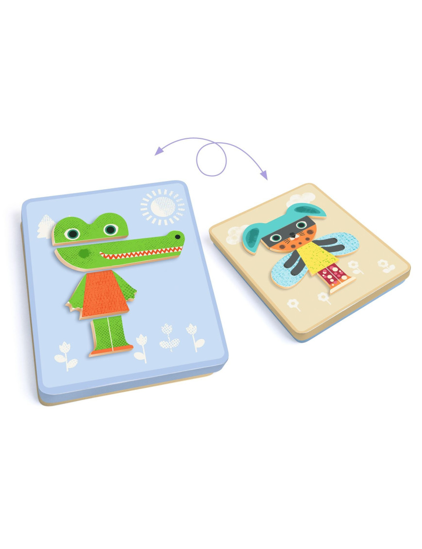 Magnetyczne puzzle Inzebox ZWIERZĘTA Djeco