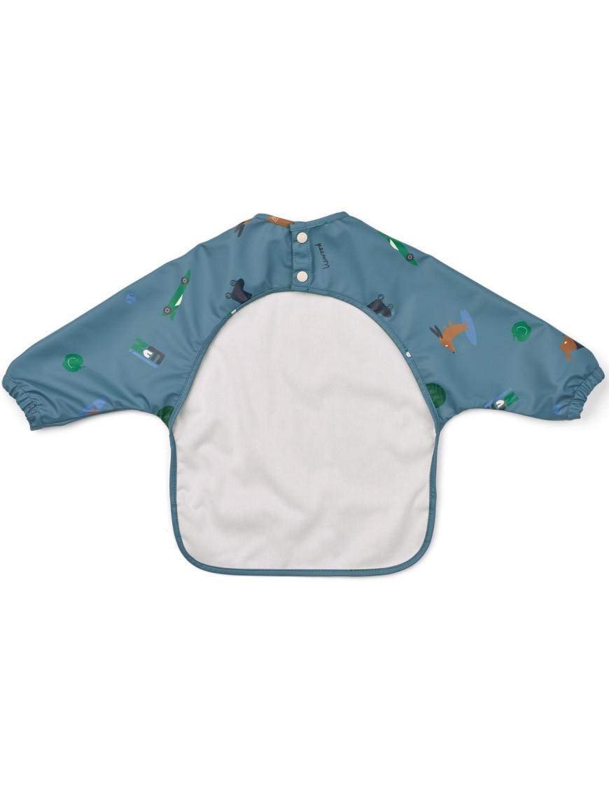 MARLE śliniak z rękawkami Fun Beach Blue Liewood