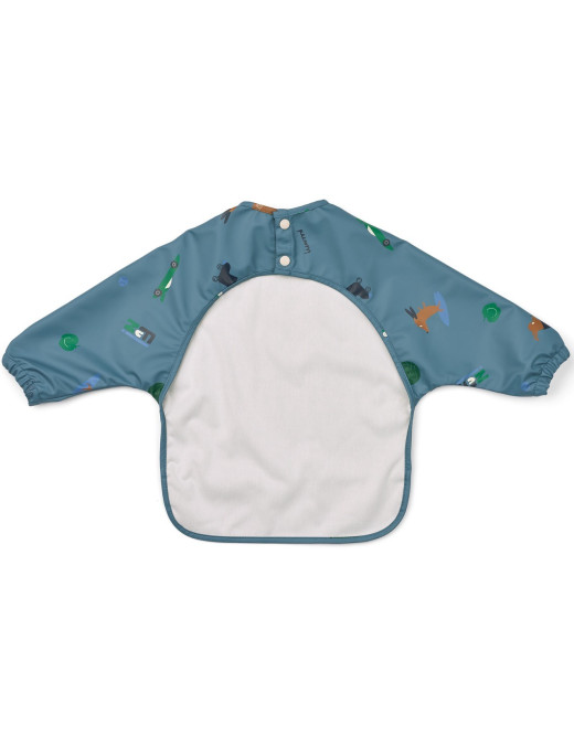 MARLE śliniak z rękawkami Fun Beach Blue Liewood