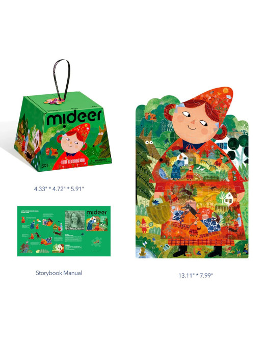 Puzzle artystyczne o nieregularnej formie mideer – Czerwony Kapturek (59 el.)