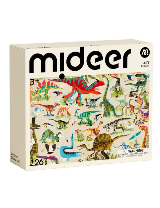Puzzle Uczmy się! mideer – Dinozaury (126 el.)