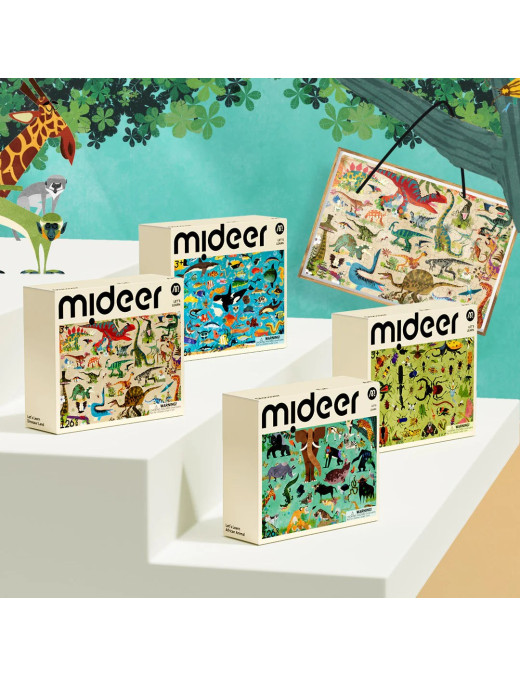 Puzzle Uczmy się! mideer – Dinozaury (126 el.)