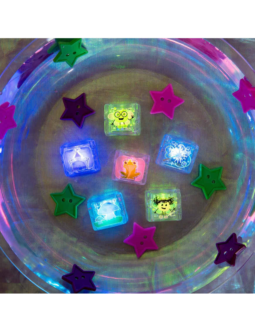 Glo Pals, Kostki sensoryczne świecące w wodzie 6 sztuk - Wróżki