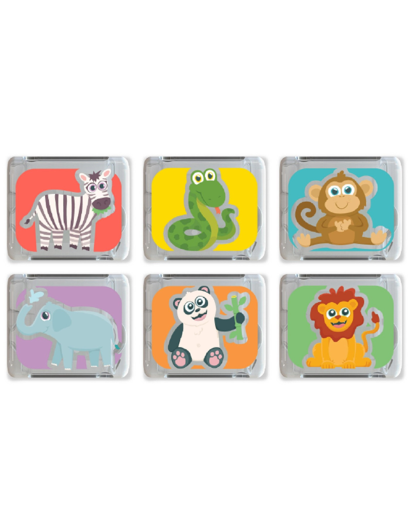 Glo Pals, Kostki sensoryczne świecące w wodzie 6 sztuk - Zwierzęta