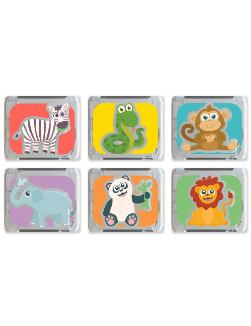 Glo Pals, Kostki sensoryczne świecące w wodzie 6 sztuk - Zwierzęta