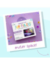 Glo Pals - SPACE CASE Fun Fillers Wkład, figurki, brokaty do słoików, zabaw sensorycznych
