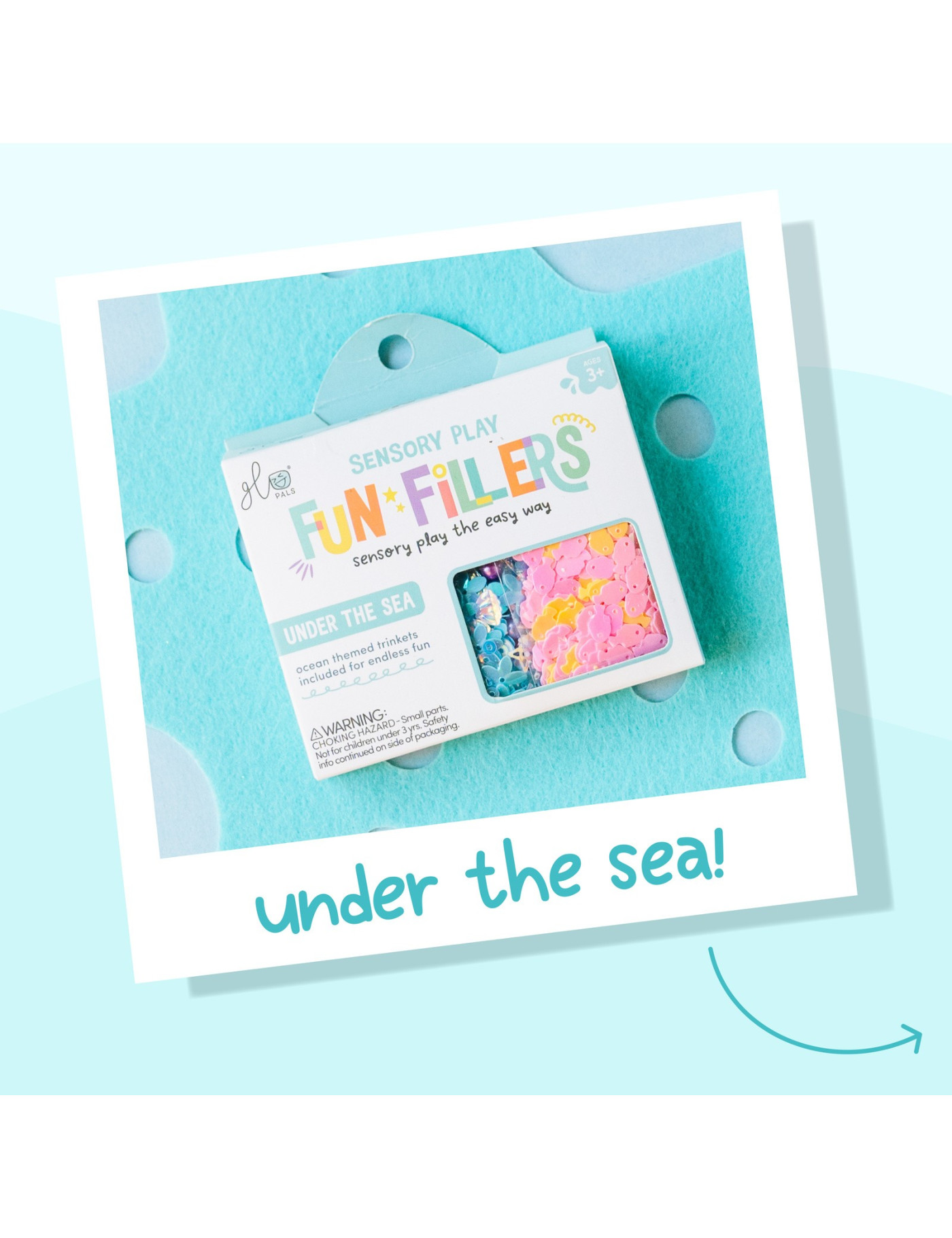 Glo Pals - Case SEA Fun Fillers Wkład, figurki, brokaty do słoików, zabaw sensorycznych