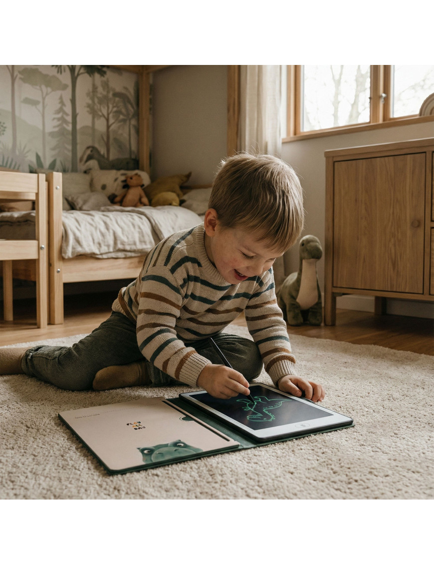 Tablet Graficzny z kartami pracy do rysowania - KidBook - Dino