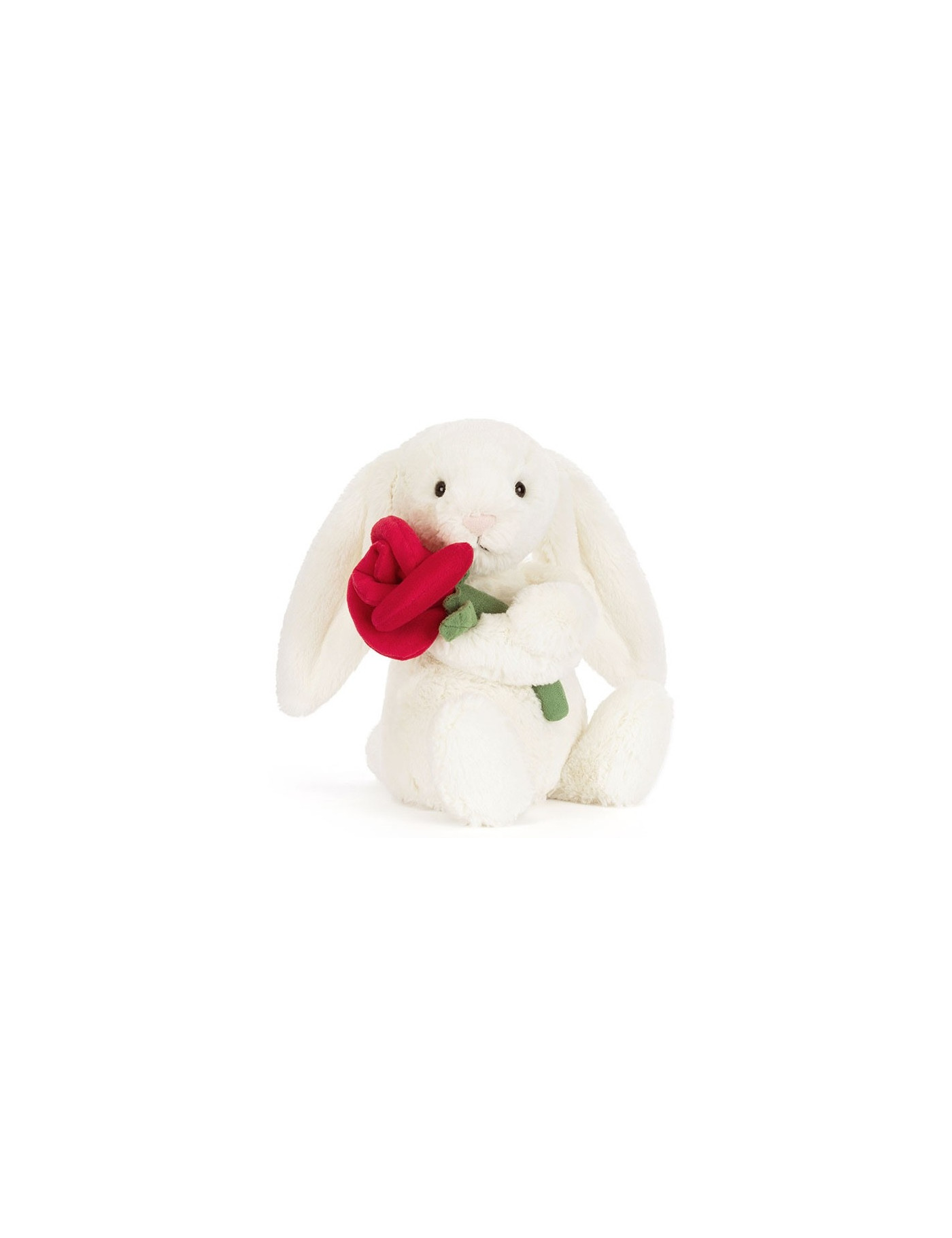 Wesoły króliczek z różą 31 cm Jellycat