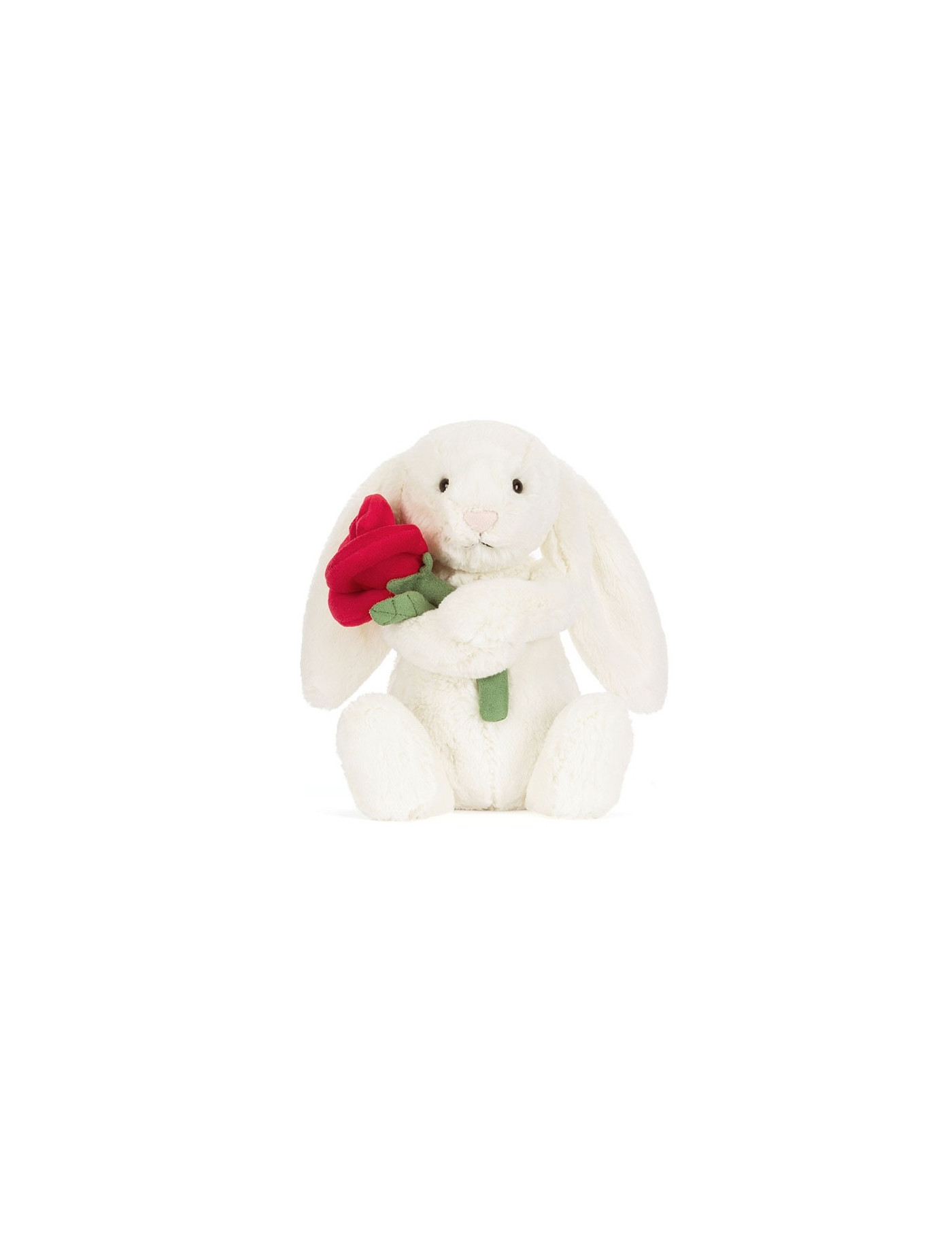 Wesoły króliczek z różą 31 cm Jellycat