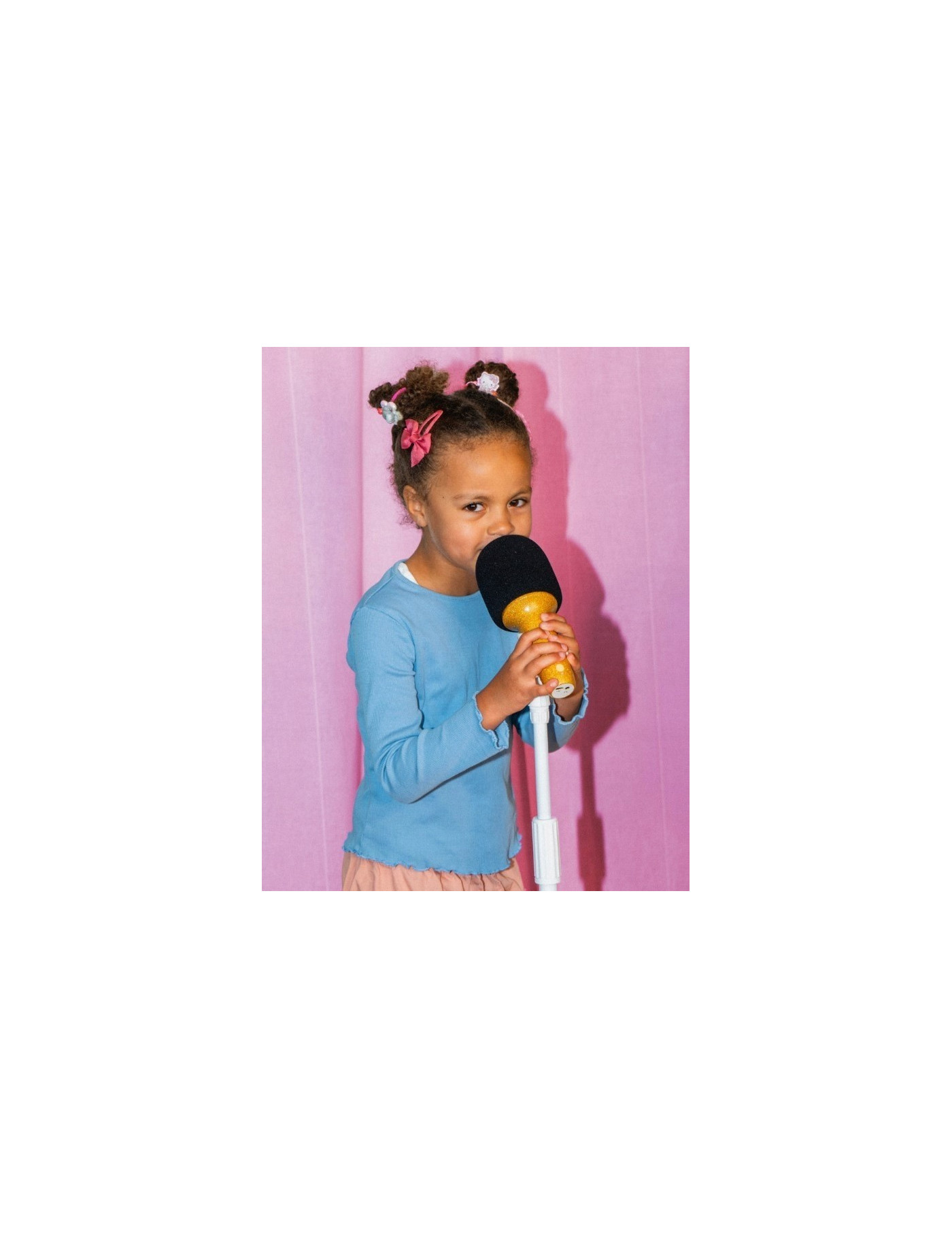 Lalarma Floor Stand White – idealny statyw do karaoke dla dzieci
