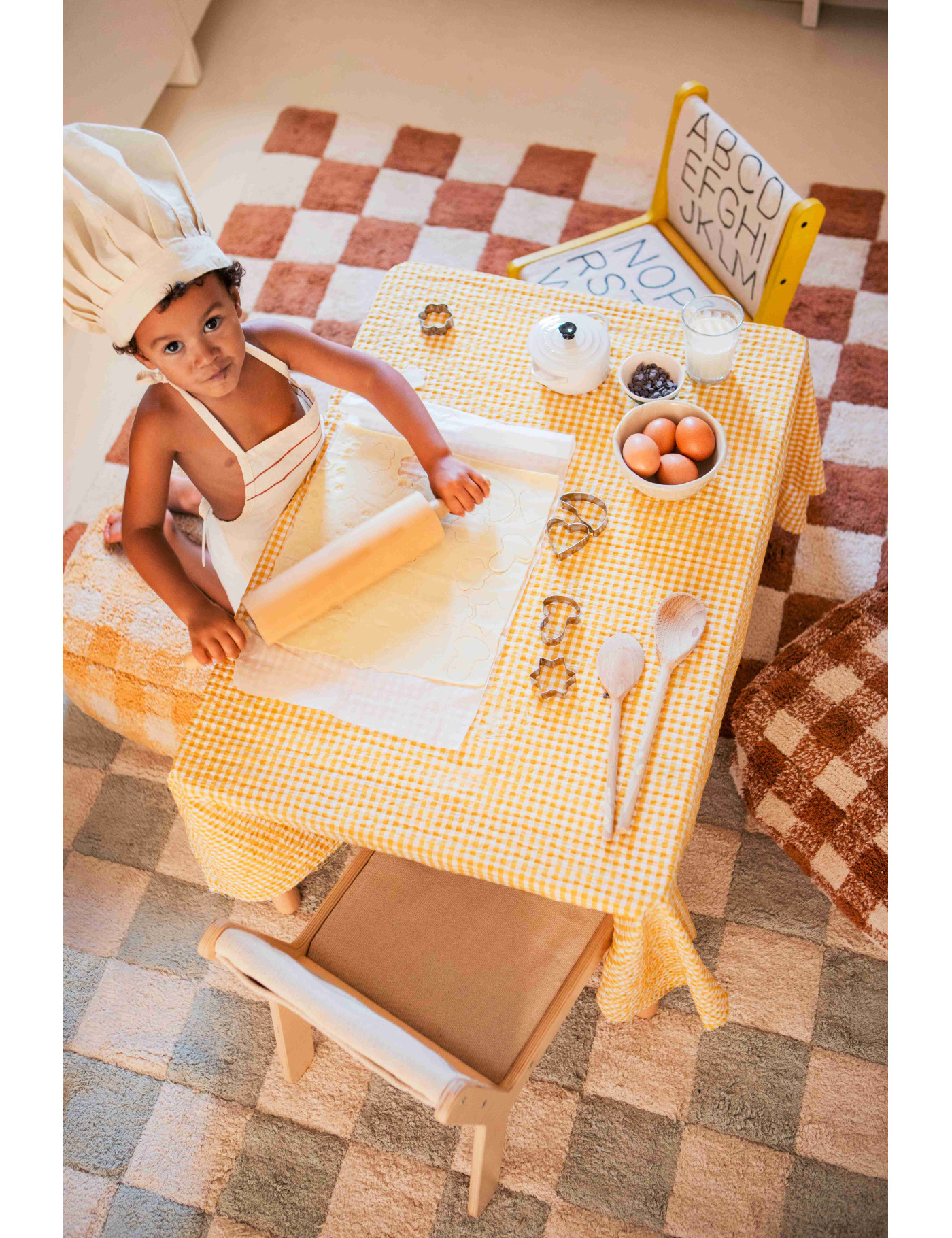 Dywan bawełniany Kitchen Tiles Toffee 90x130 cm Lorena Canals