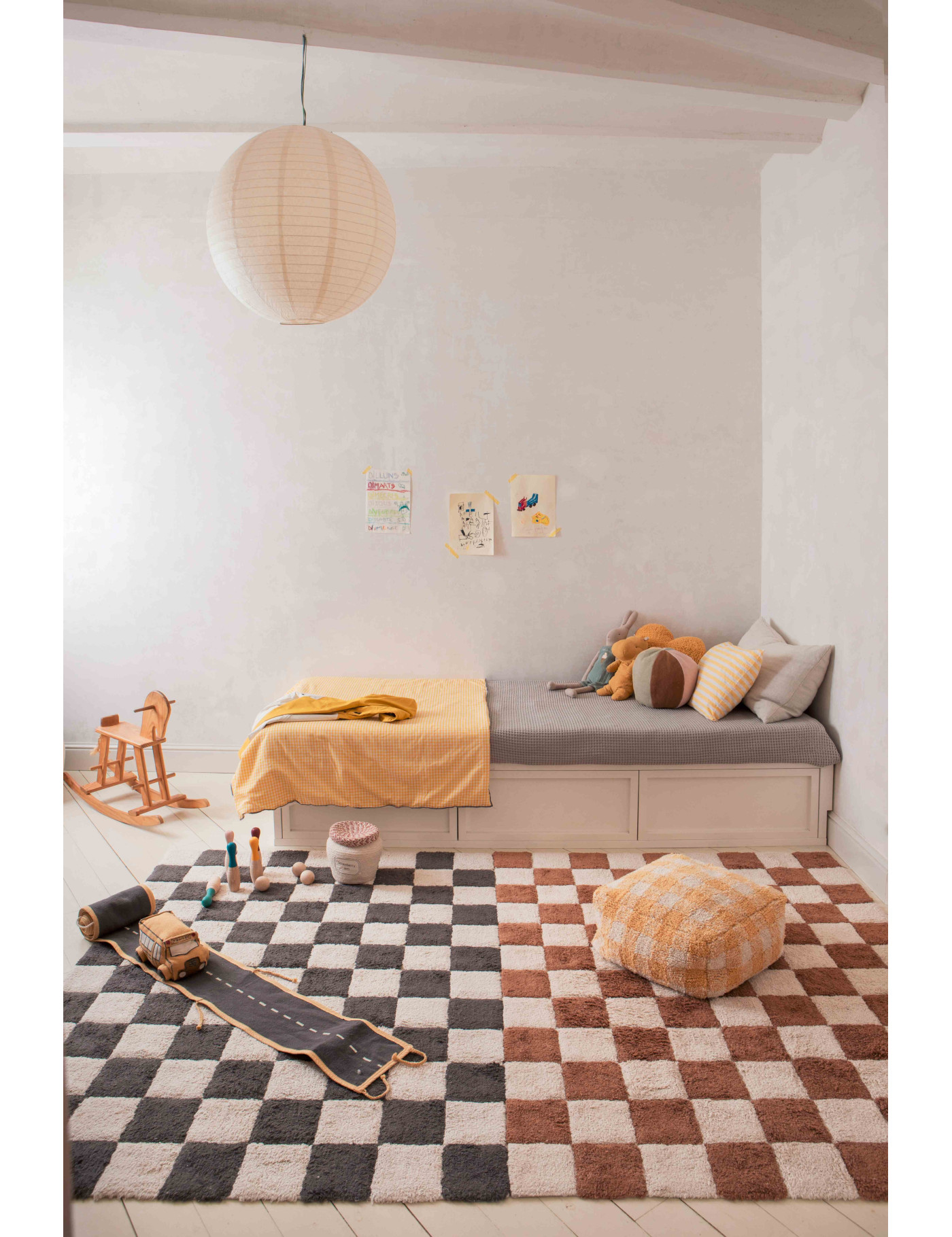 Dywan bawełniany Kitchen Tiles Toffee 90x130 cm Lorena Canals