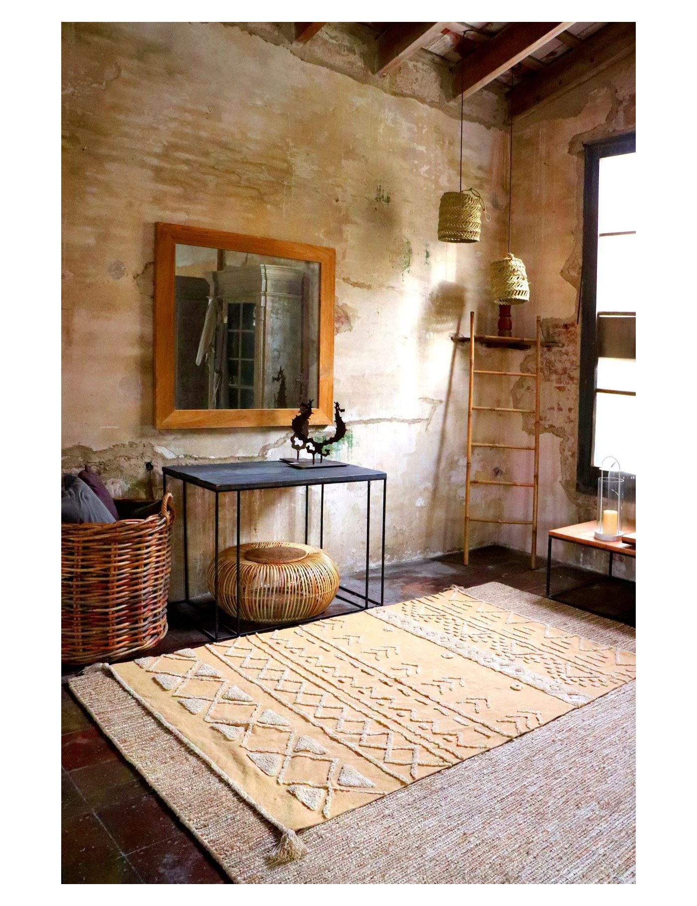 Dywan bawełniany Tribu Honey S 120x160 cm Lorena Canals