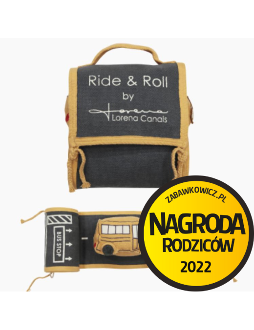 Miękka zabawka Autobus z pasem do jazdy Ride&Roll Lorena Canals
