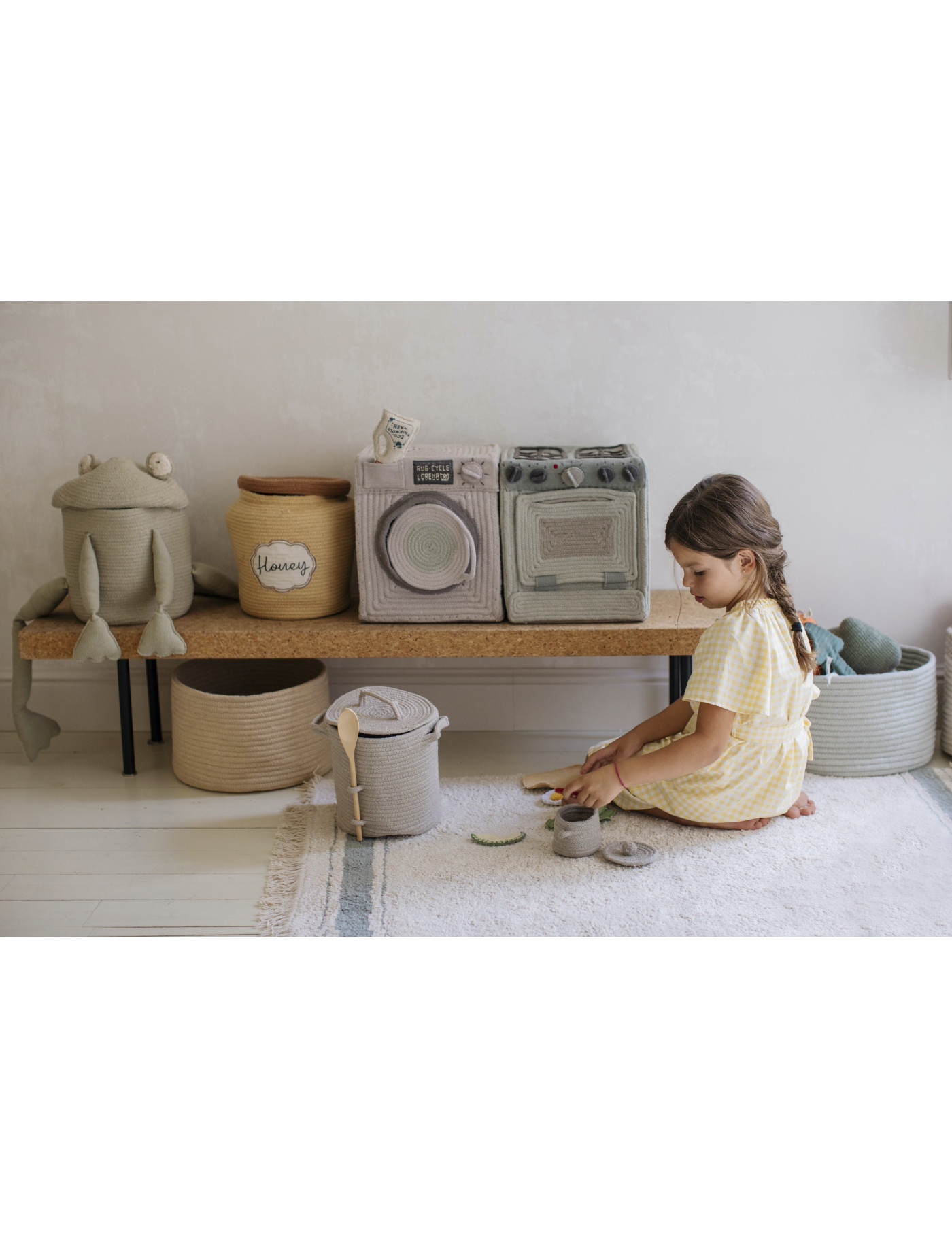 Dywan bawełniany Gastro Vintage Blue 90x130 cm Lorena Canals
