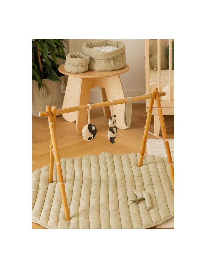 Zestaw 3 zawieszek z grzechotką - Panda Bamboo Lorena Canals