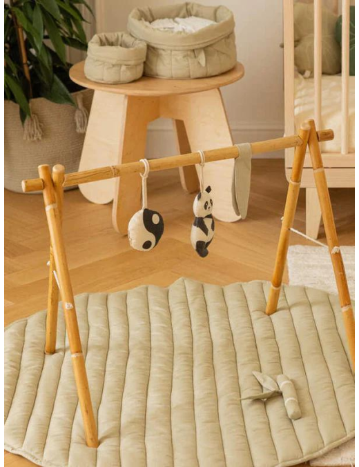 Zestaw 3 zawieszek z grzechotką - Panda Bamboo Lorena Canals