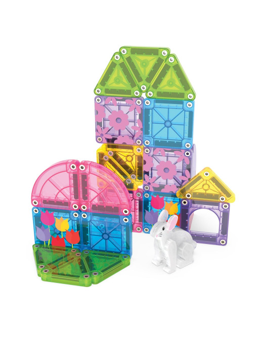 MAGNA-TILES® Klocki Magnetyczne microMAGS Spring Garden Travel 24 el.