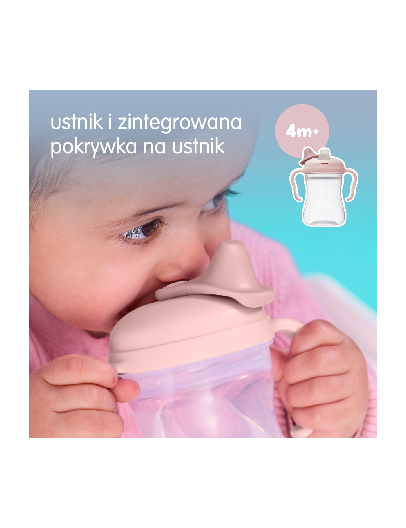 Kubek 3w1 zestaw 240 ml, Ocean, b.box Kubek 3w1 zestaw 240 ml, Ocean, b.box