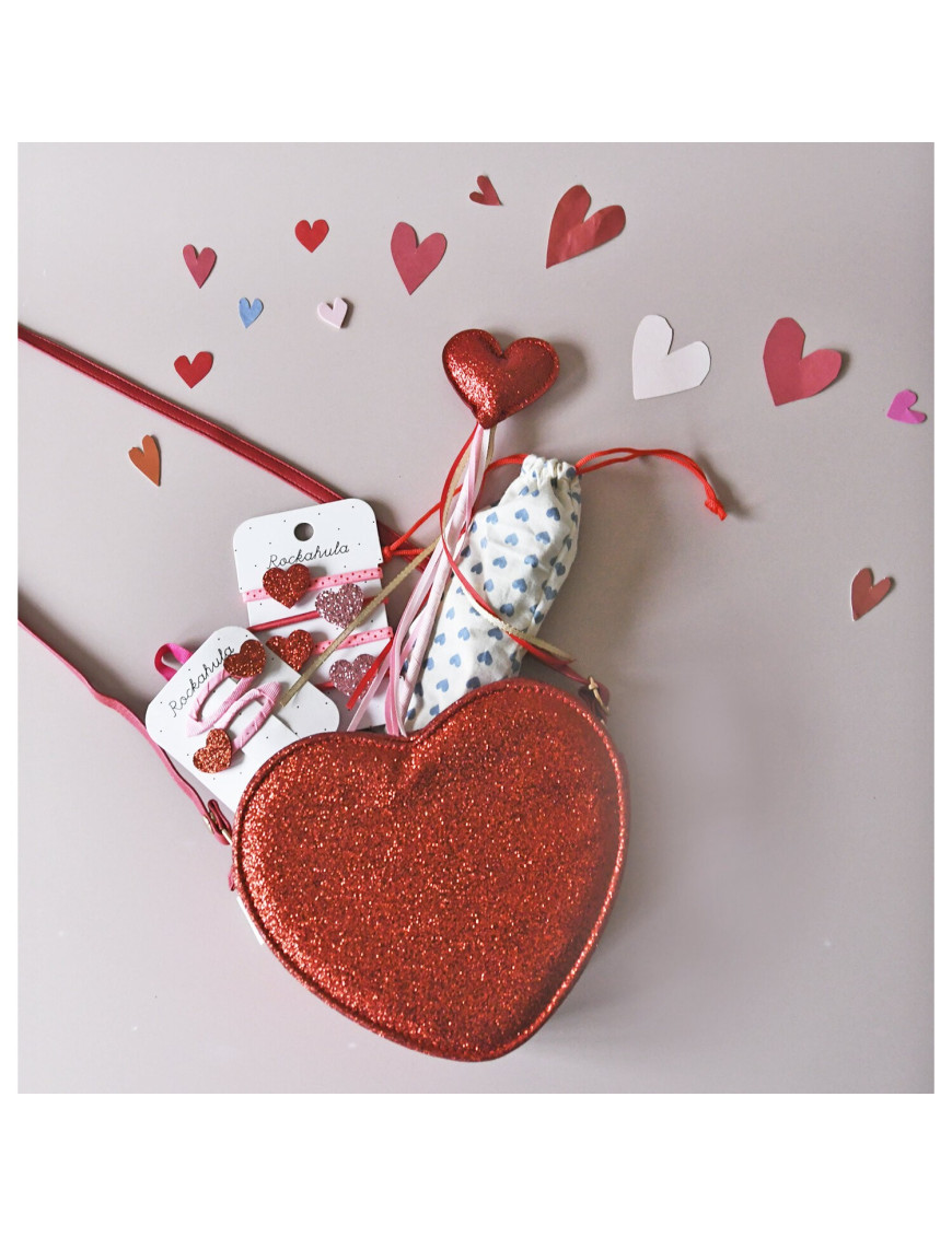 Zestaw gumek Love Heart Glitter Rockahula