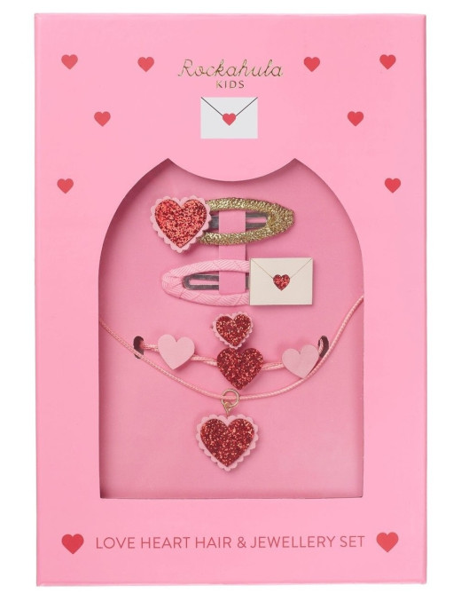 Rockahula Kids - zestaw Love Hearts Hair & Jewellery Set
