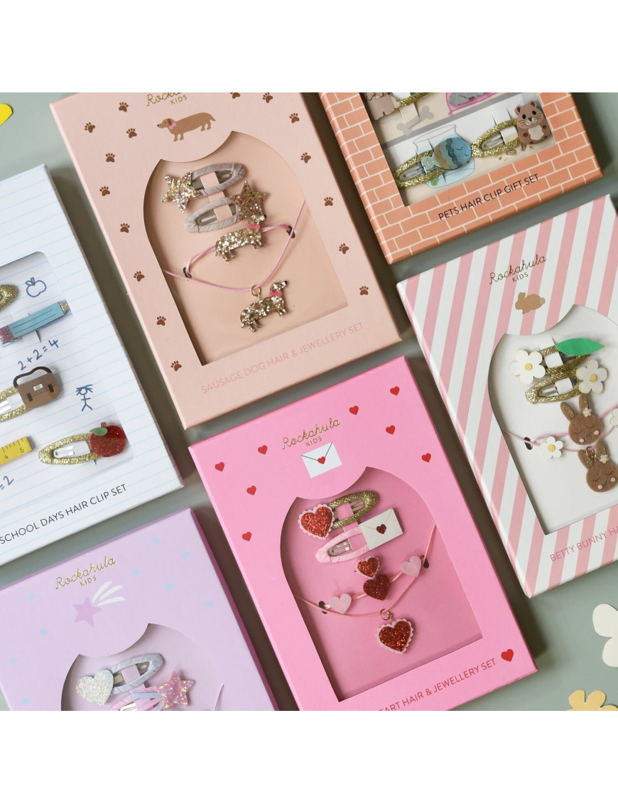 Rockahula Kids - zestaw Love Hearts Hair & Jewellery Set