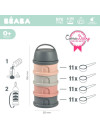 BEABA Pojemniki na mleko w proszku 4 komory mineral grey/pink