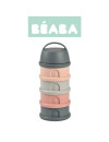 BEABA Pojemniki na mleko w proszku 4 komory mineral grey/pink