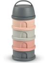 BEABA Pojemniki na mleko w proszku 4 komory mineral grey/pink