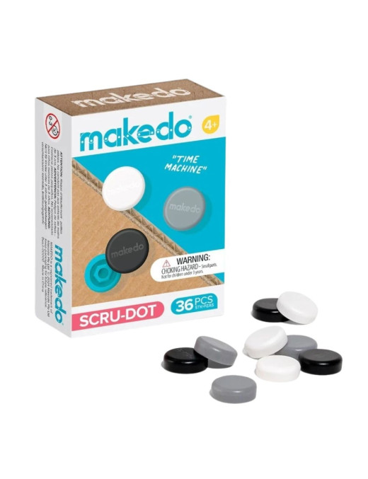 Ozdobne nakładki na śrubki Scru-Dot Makedo - Time Machine 36 el.