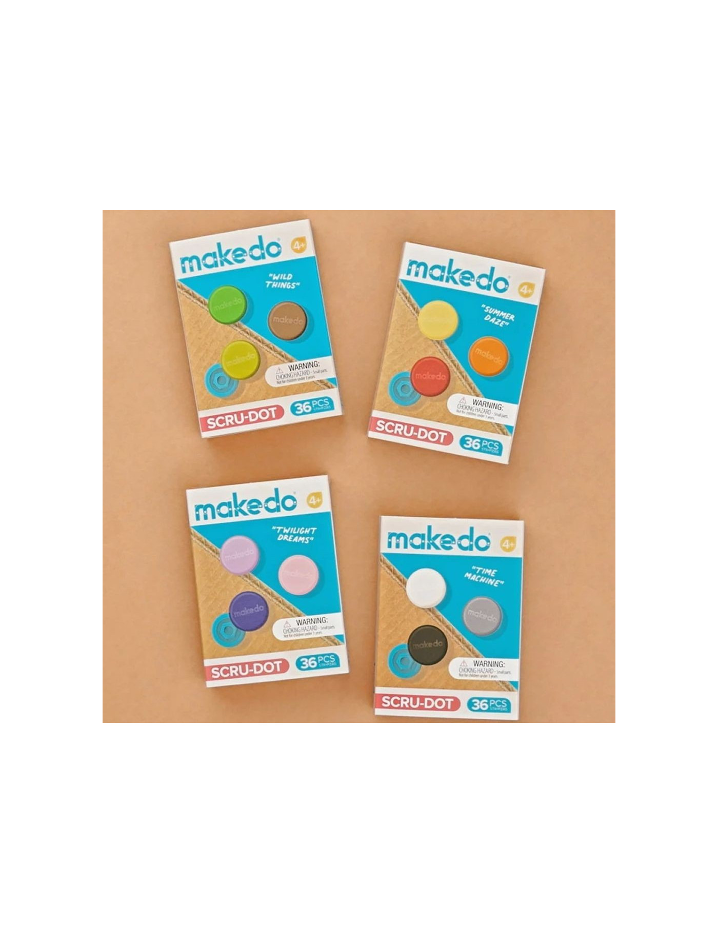 Ozdobne nakładki na śrubki Scru-Dot Makedo - Wild Things 36 el