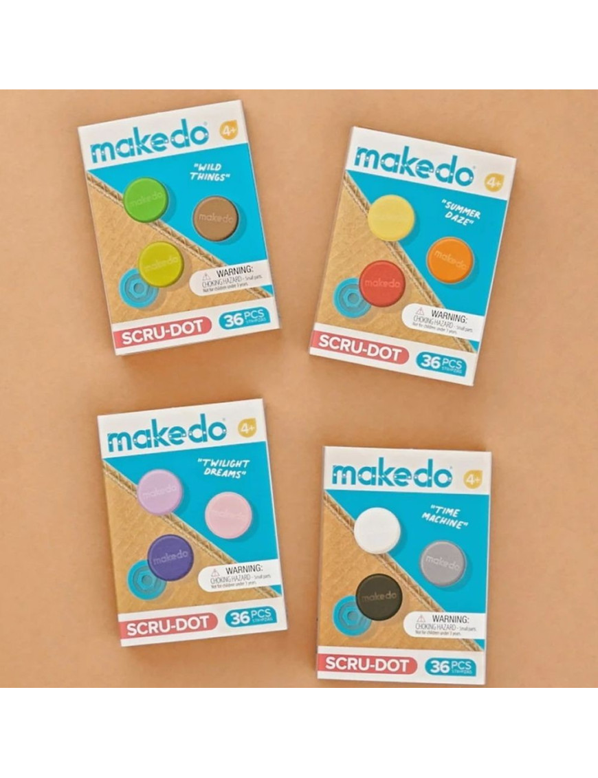 Ozdobne nakładki na śrubki Scru-Dot Makedo - Wild Things 36 el