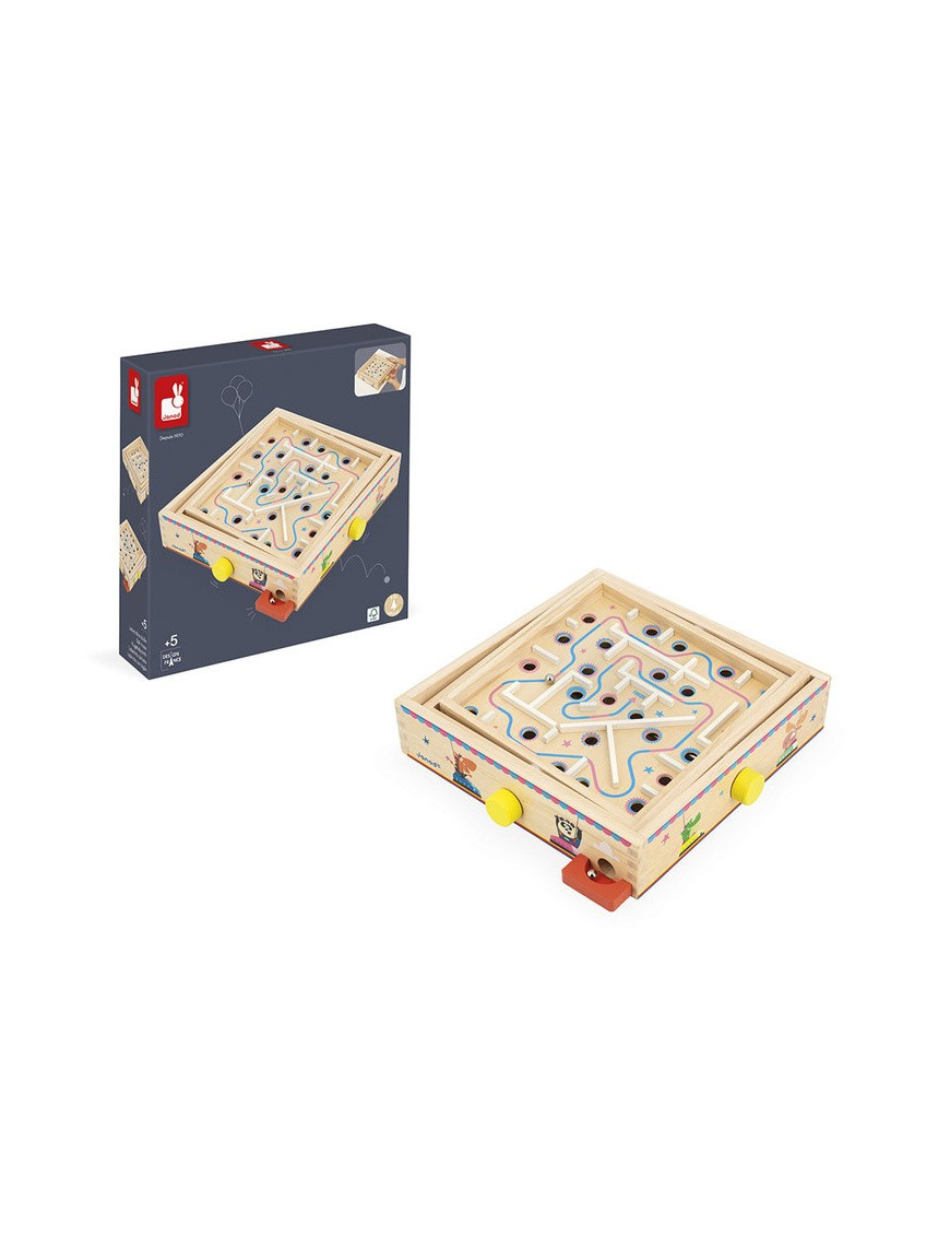 Janod Gra zręcznościowa Labirynt Ball Maze Applepop 5+