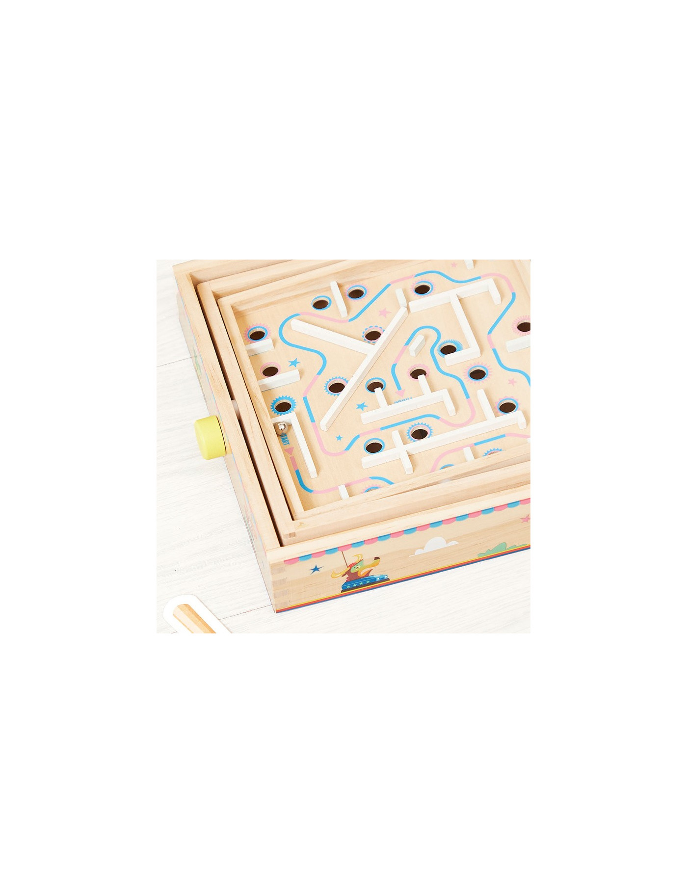 Janod Gra zręcznościowa Labirynt Ball Maze Applepop 5+