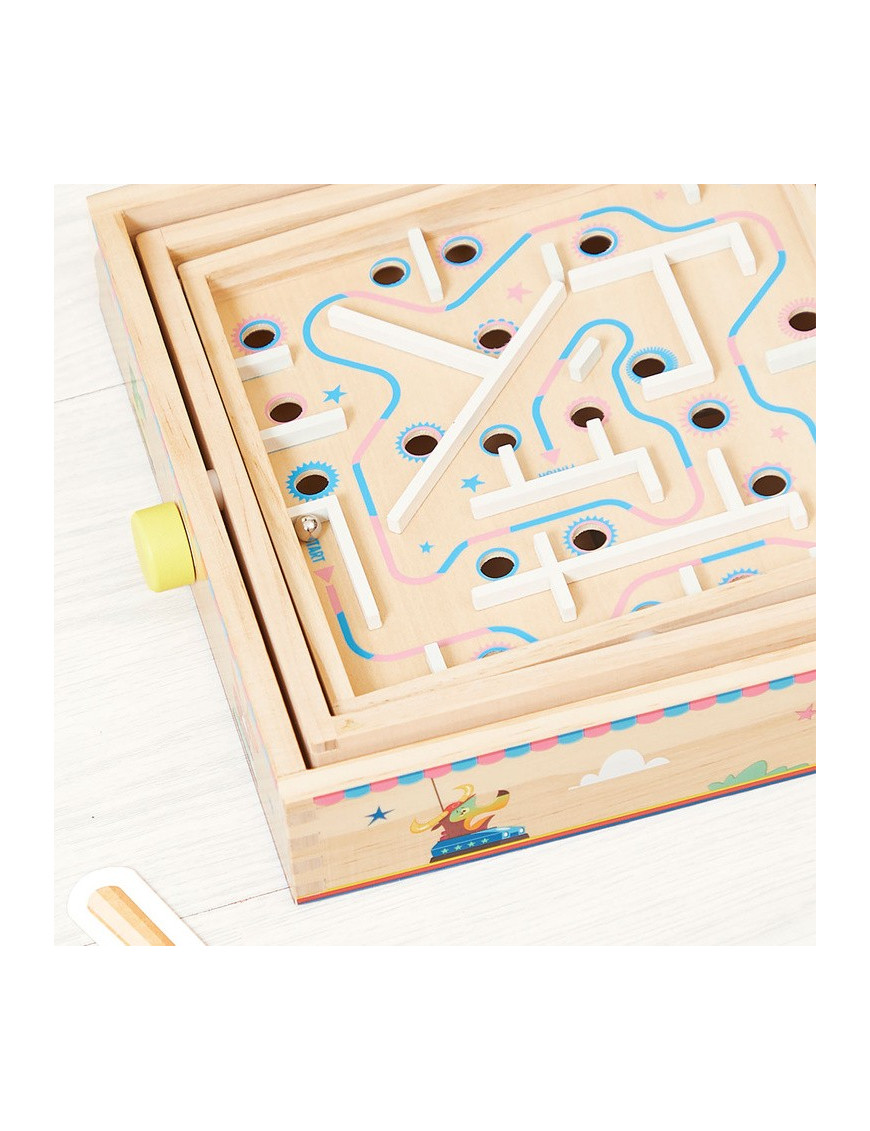 Janod Gra zręcznościowa Labirynt Ball Maze Applepop 5+