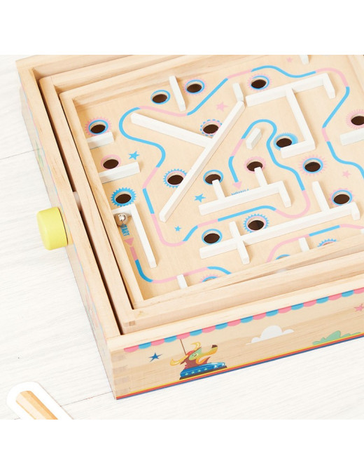 Janod Gra zręcznościowa Labirynt Ball Maze Applepop 5+