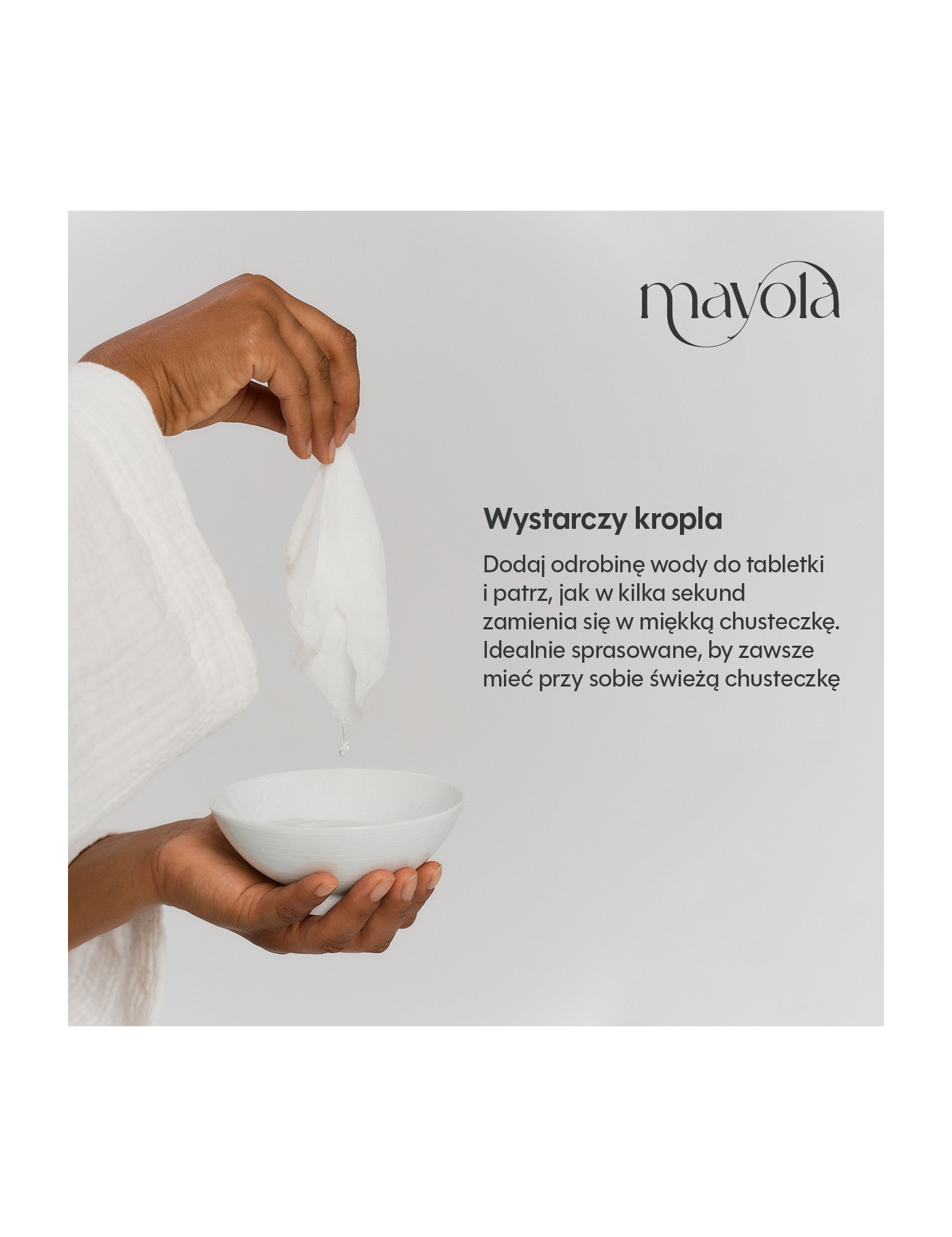 Chusteczki w tabletkach skompresowanych, 100 sztuk MAYOLA Chusteczki w tabletkach skompresowanych, 100 sztuk MAYOLA