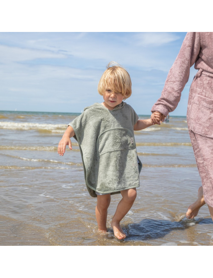 Bambusowe poncho dla dzieci Timboo Riviera Blue