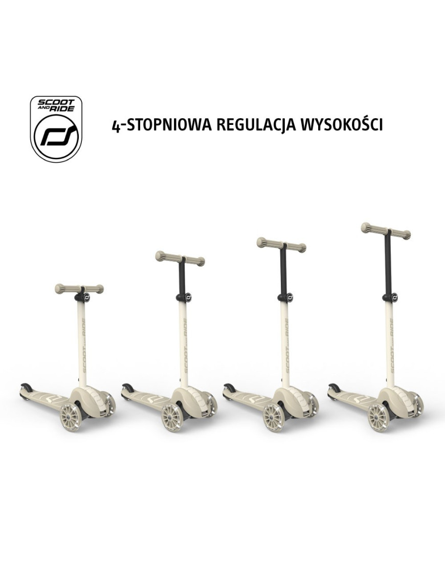 SCOOTANDRIDE Highwaykick 3S Hulajnoga z systemem sterowania 2w1 i kółkami LED składana 3+ Ash SCOOTANDRIDE Highwaykick 3S Hulajnoga z systemem sterowania 2w1 i kółkami LED składana 3+ Ash