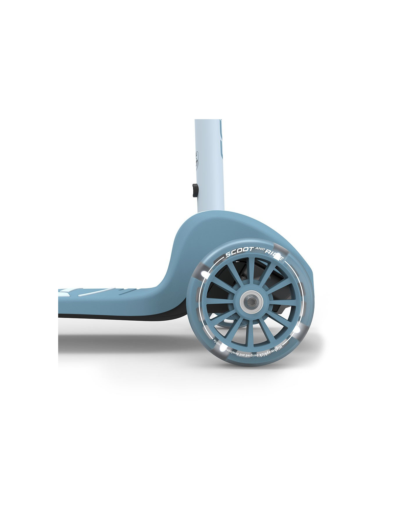 SCOOTANDRIDE Highwaykick 3S Hulajnoga z systemem sterowania 2w1 i kółkami LED składana 3+ Steel
