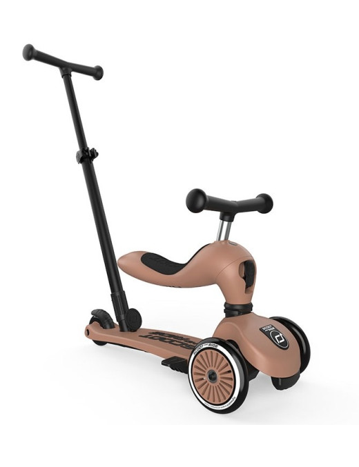 SCOOTANDRIDE Highwaykick 1 Push and Go 2w1 Jeździk i hulajnoga 1-5 lat Mocha