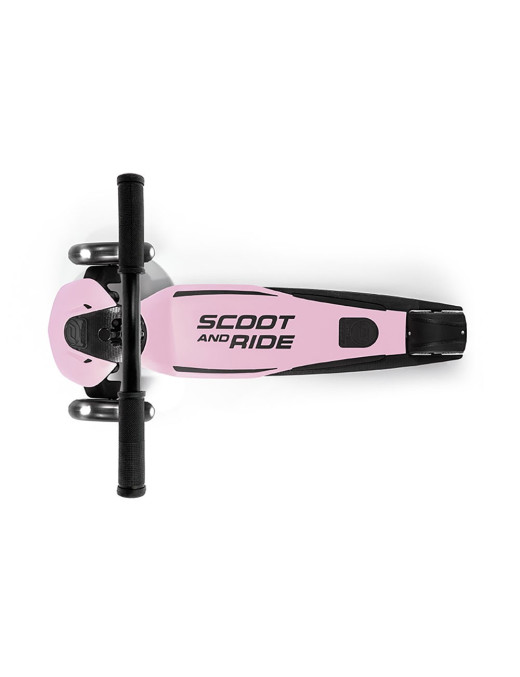 SCOOTANDRIDE Highwaykick 5 LED Hulajnoga trójkołowa balansowa ze świecącymi kółkami 5+ Rose