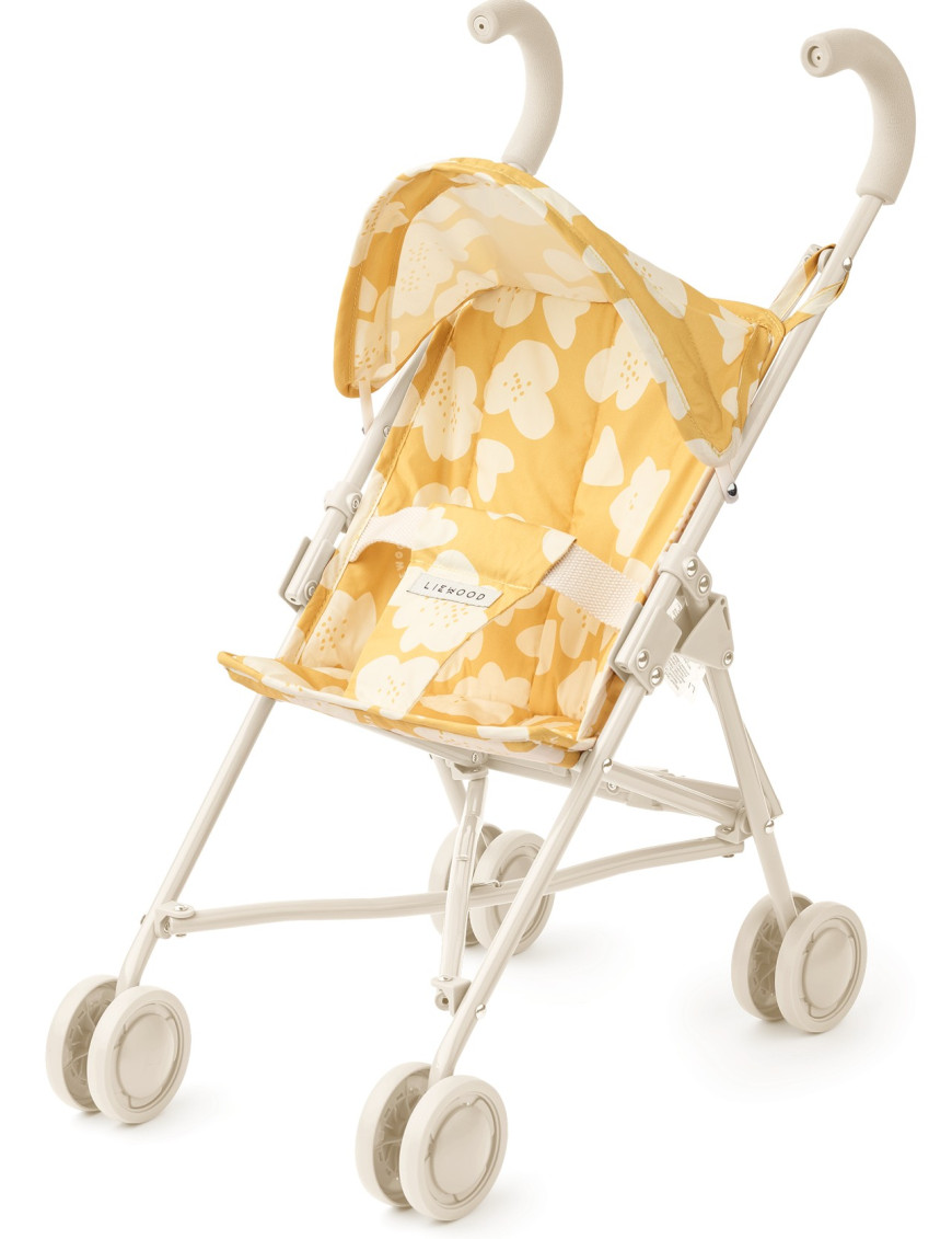 Spacerówka dla lalek ELSIE Flower / Lemon yellow Liewood
