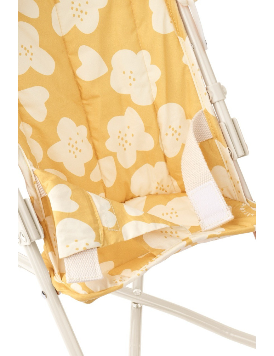 Spacerówka dla lalek ELSIE Flower / Lemon yellow Liewood