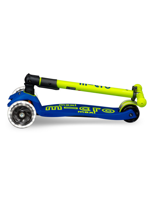 Micro hulajnoga składana MAXI Deluxe foldable neon LED - yellow