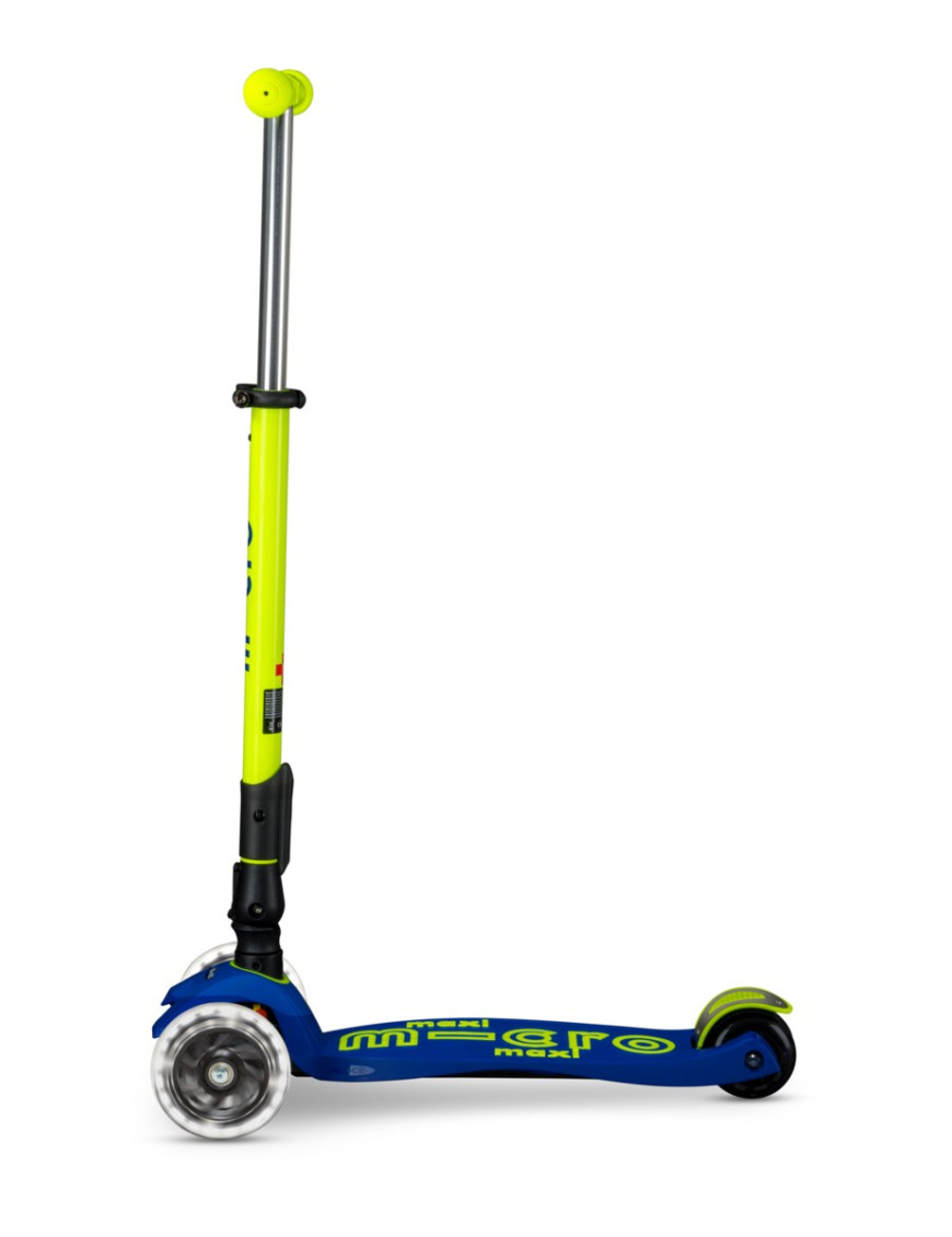 Micro hulajnoga składana MAXI Deluxe foldable neon LED - yellow