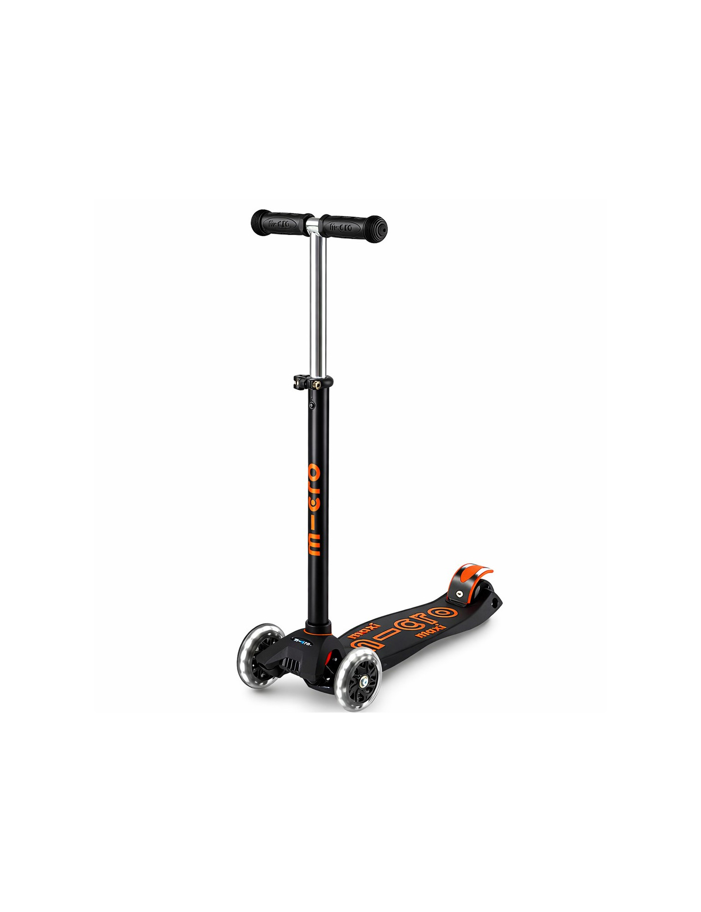 Hulajnoga Maxi Micro Deluxe Black/Orange LED